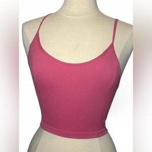 Pink Ribbed Tank Top